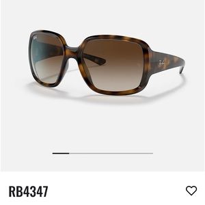 Ray-Ban oversized tortoise framed sunglasses.
